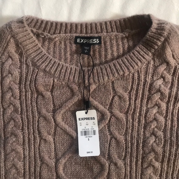 Never worn-Cold Shoulder Sweater Dress-Express - Picture 2 of 5